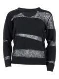 Fabiana Filippi mesh-inserts sweater - Black
