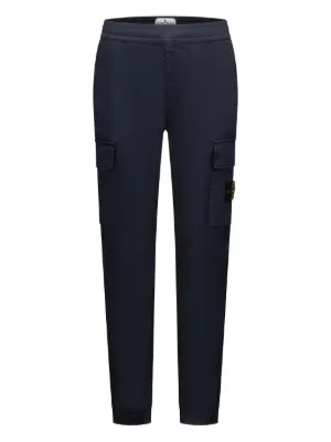 Stone Island Junior ジップポケット スウェットパンツ | ブルー