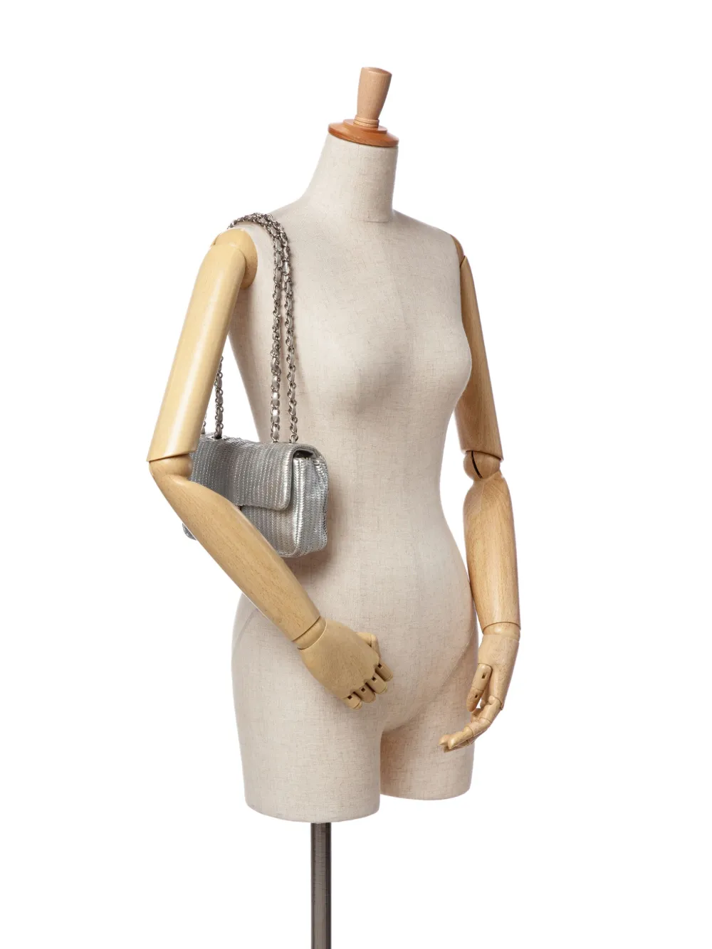CHANEL Pre-Owned 2014 Small Metallic Lambskin Laser Cut Flap shoulder bag | Pre-Owned | Image 2