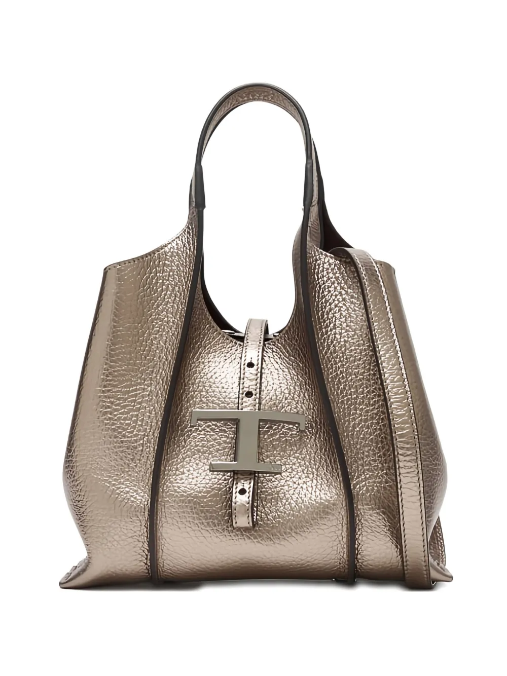 Tod's T タイムレス ショルダーバッグ ミニ - ゴールドトーン Tod's T タイムレス ショルダーバッグ ミニ - ゴールドトーン