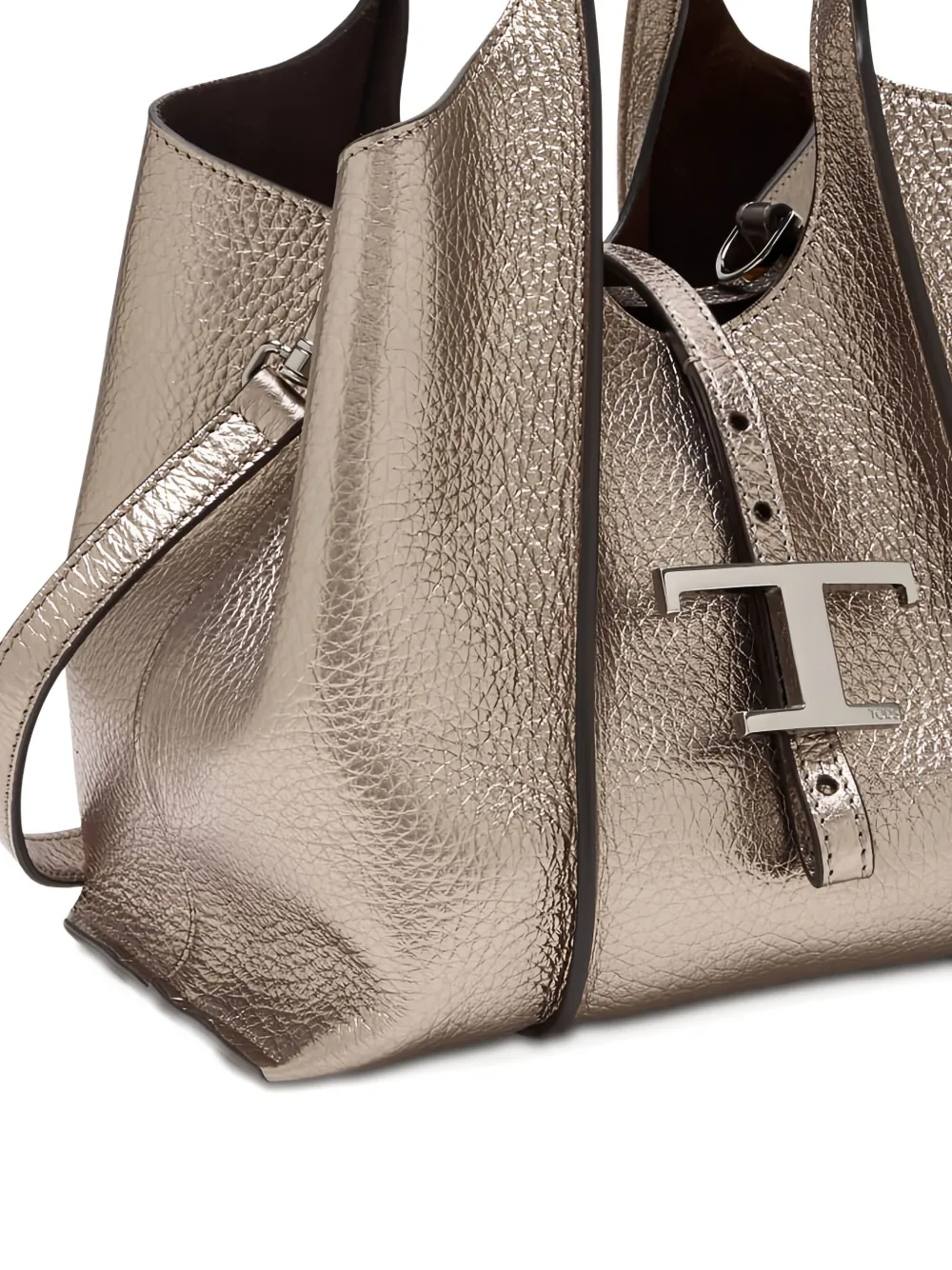 Tod's Mini T Timeless Shoulder Bag In Gold