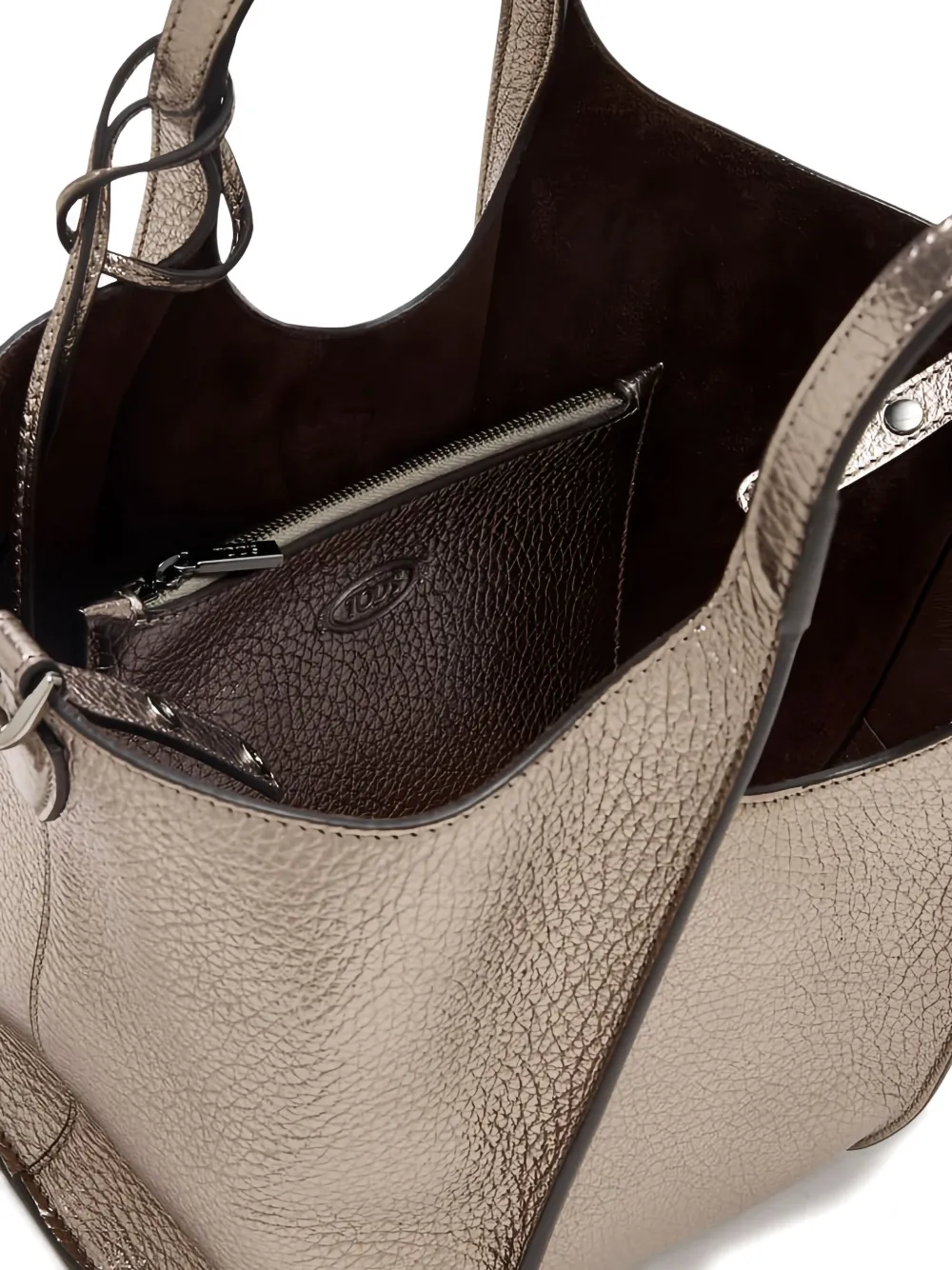 Tod's Mini T Timeless Shoulder Bag In Gold