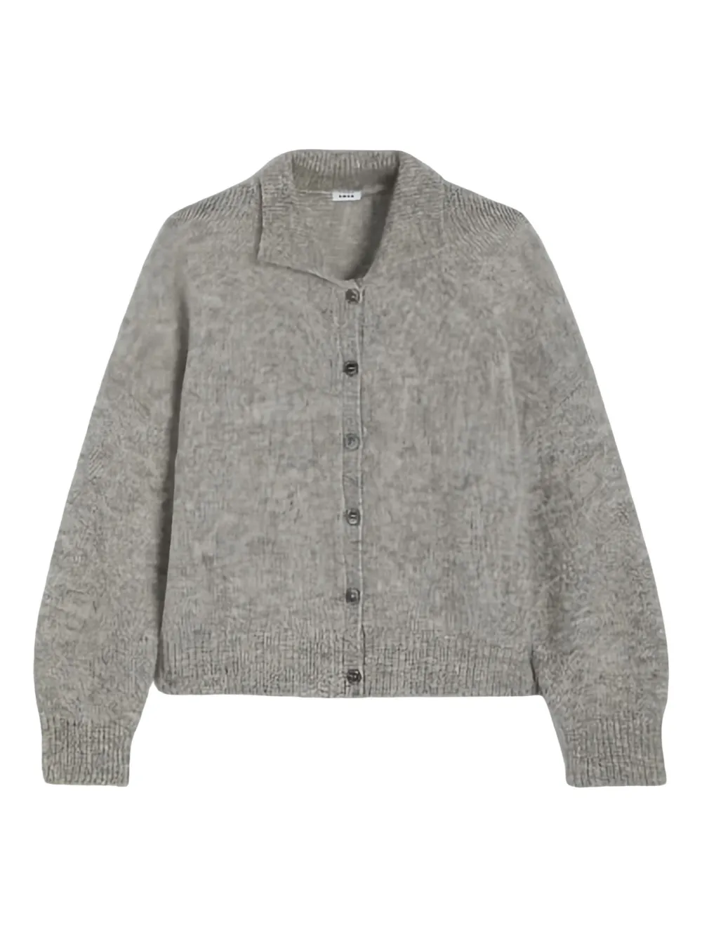 Aspesi Mohair Wool Blend Cardigan In Gray