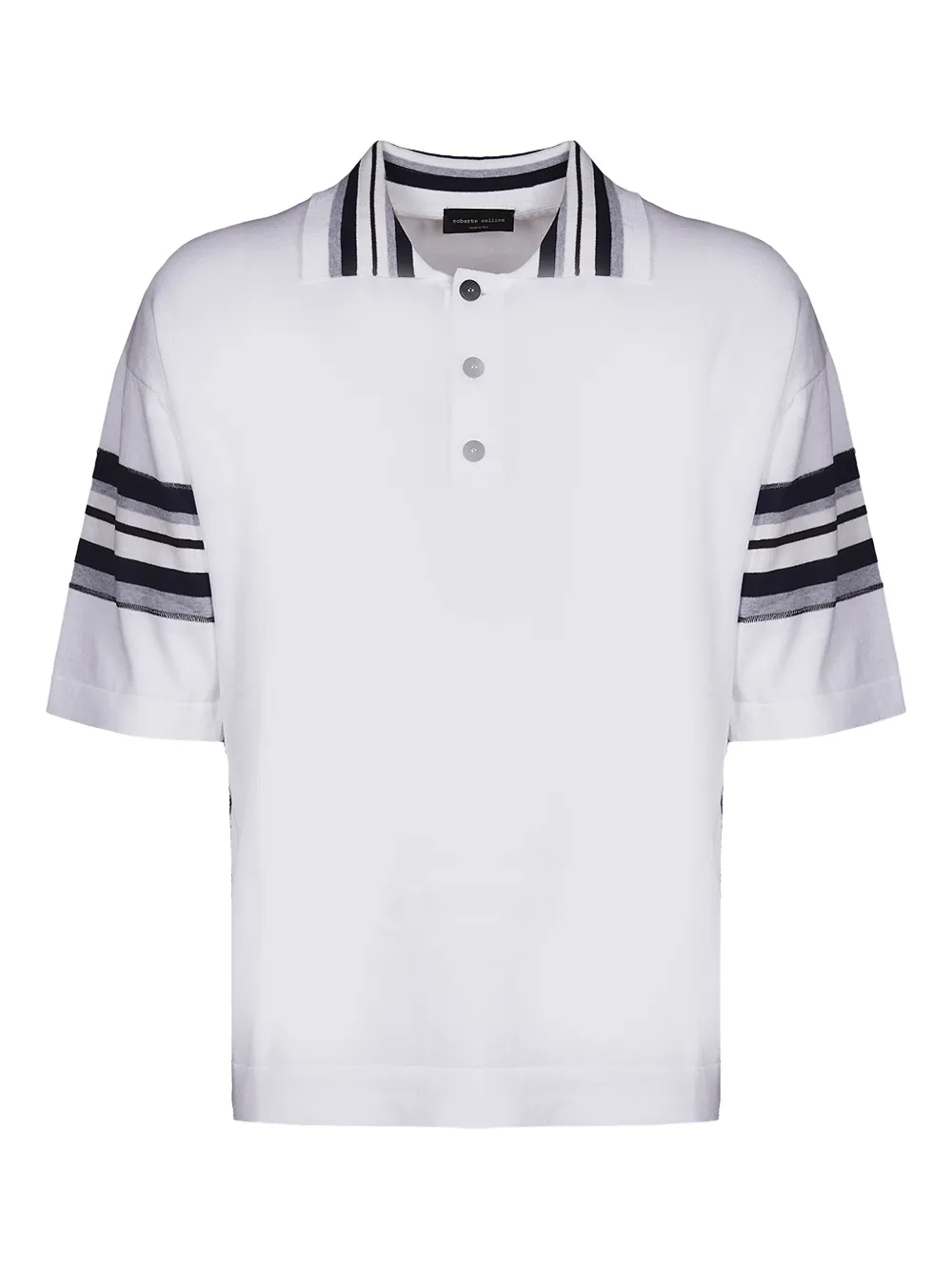 Roberto Collina striped short-sleeve polo shirt Wit
