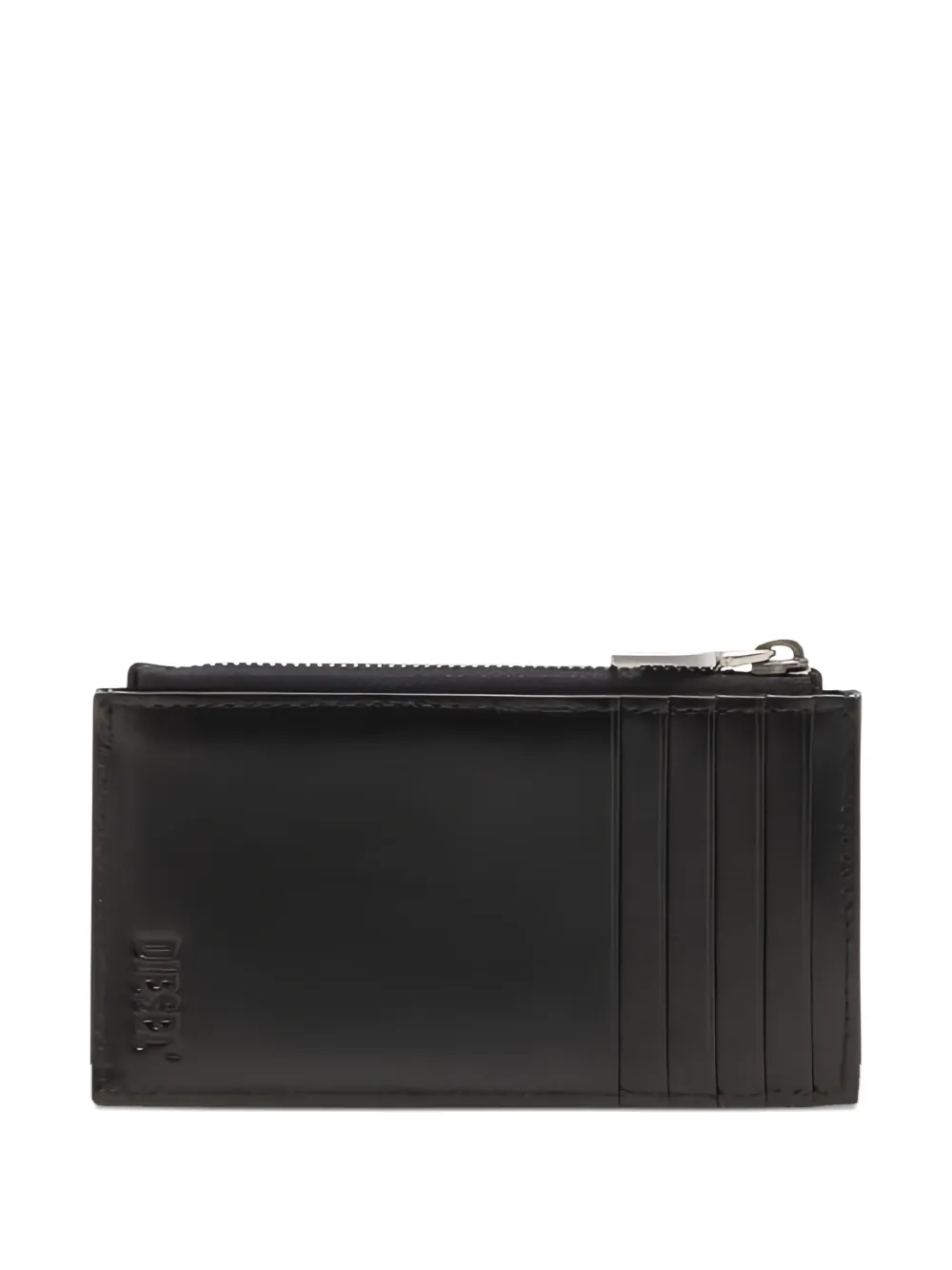 Diesel logo zip card holder - Blauw