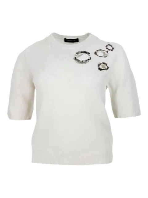 Fabiana Filippi embellished eyelet-detailing sweater