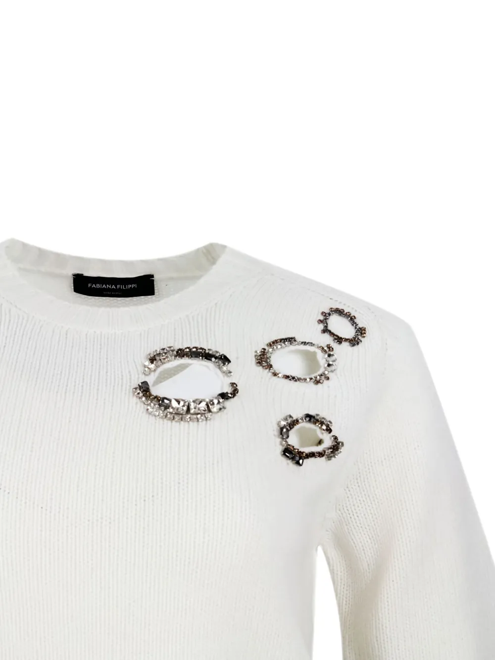 Fabiana Filippi Trui verfraaid met ringlets Wit