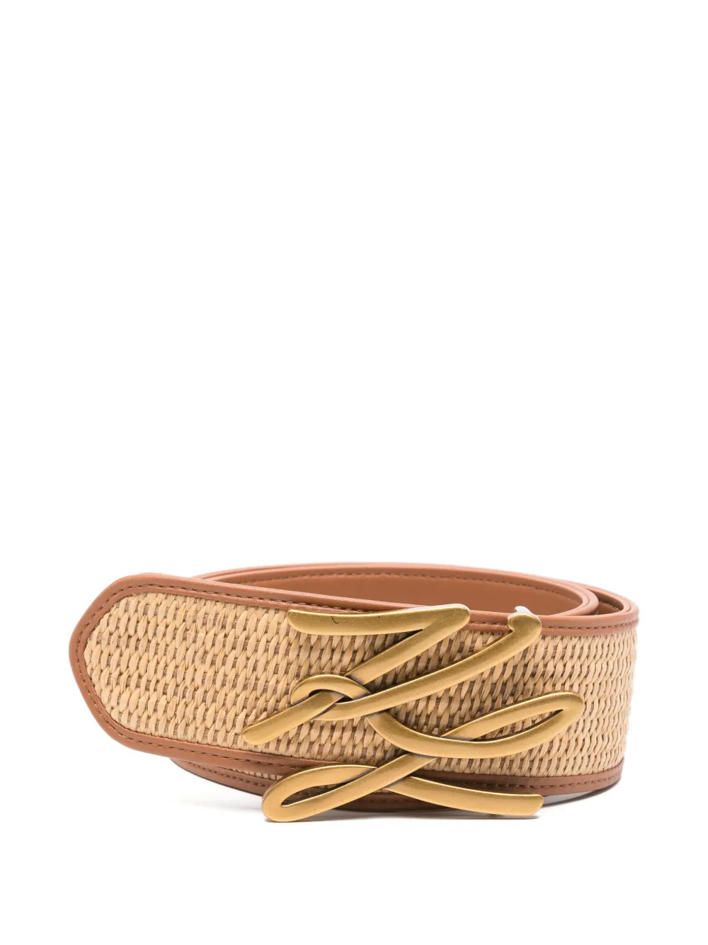 Karl Lagerfeld logo-buckle belt Beige