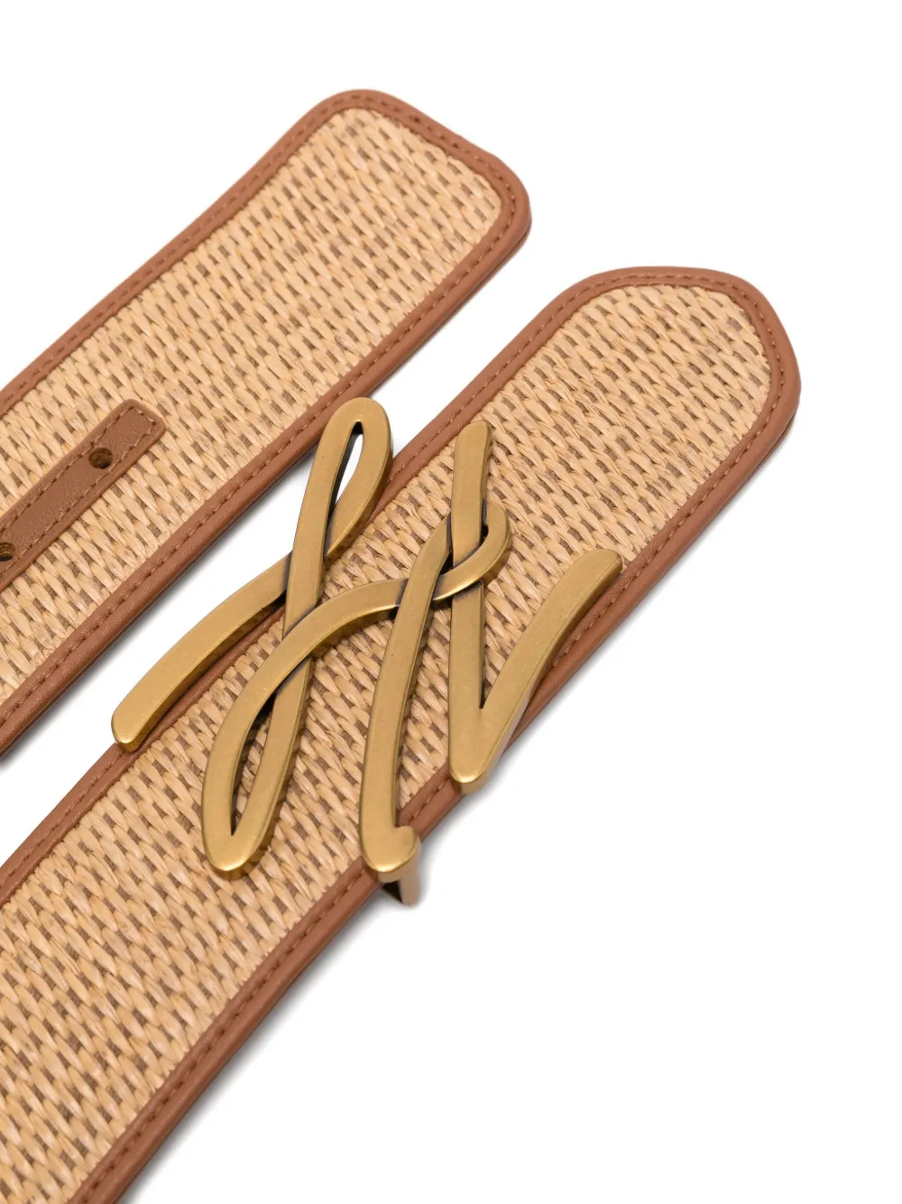 Karl Lagerfeld logo-buckle belt Beige