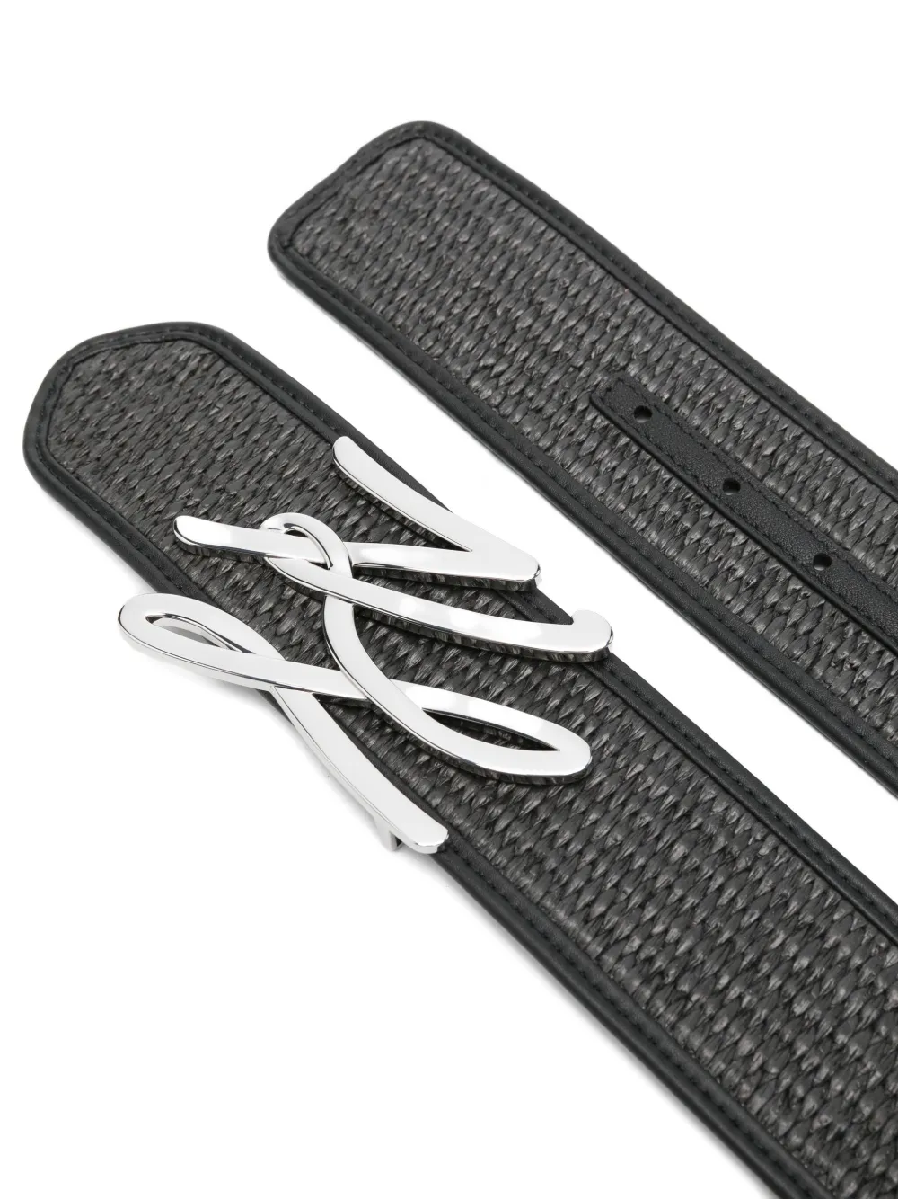 Karl Lagerfeld logo-plaque woven belt | Image 2