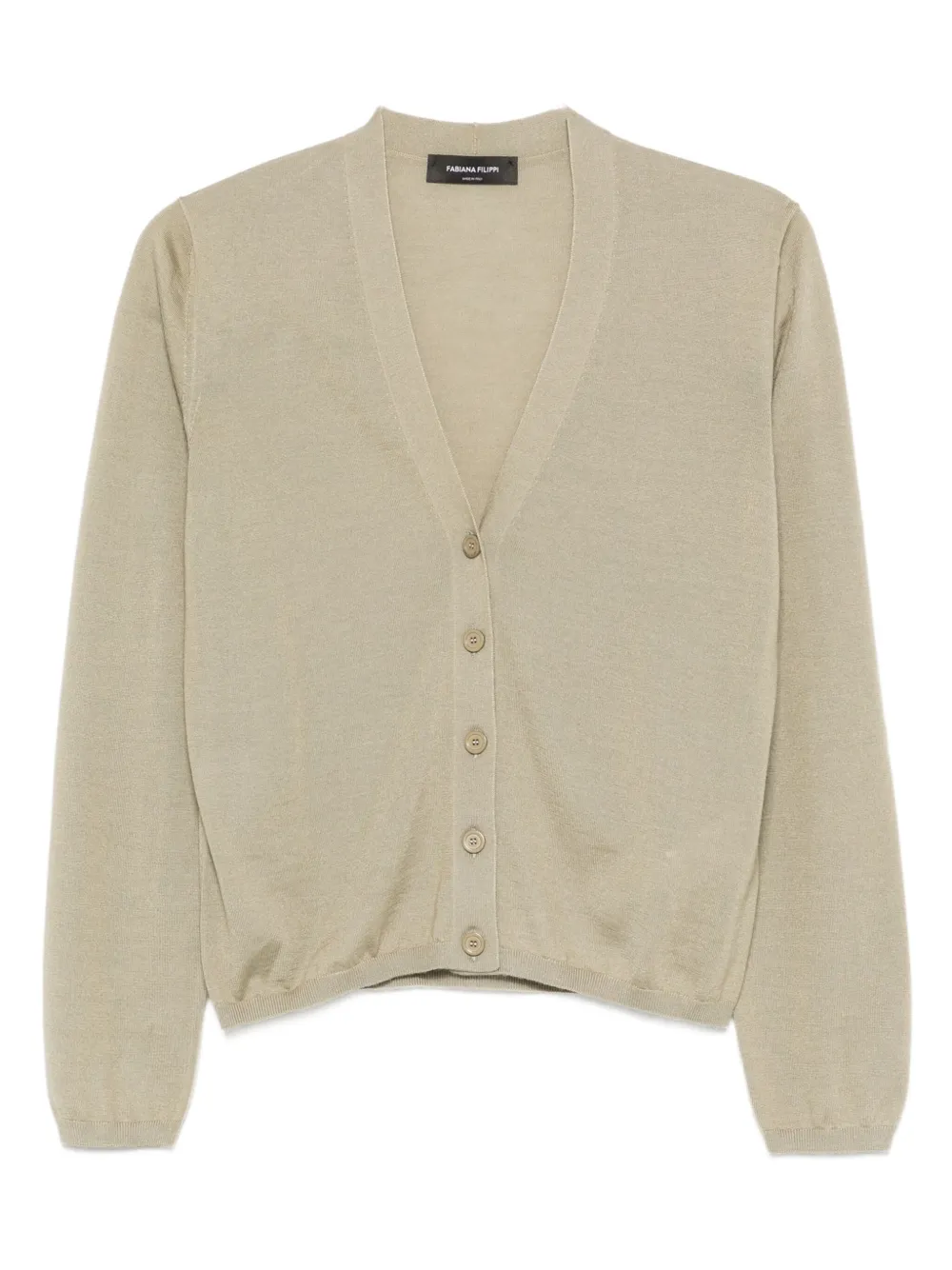 Fabiana Filippi V-neck Cardigan In Green