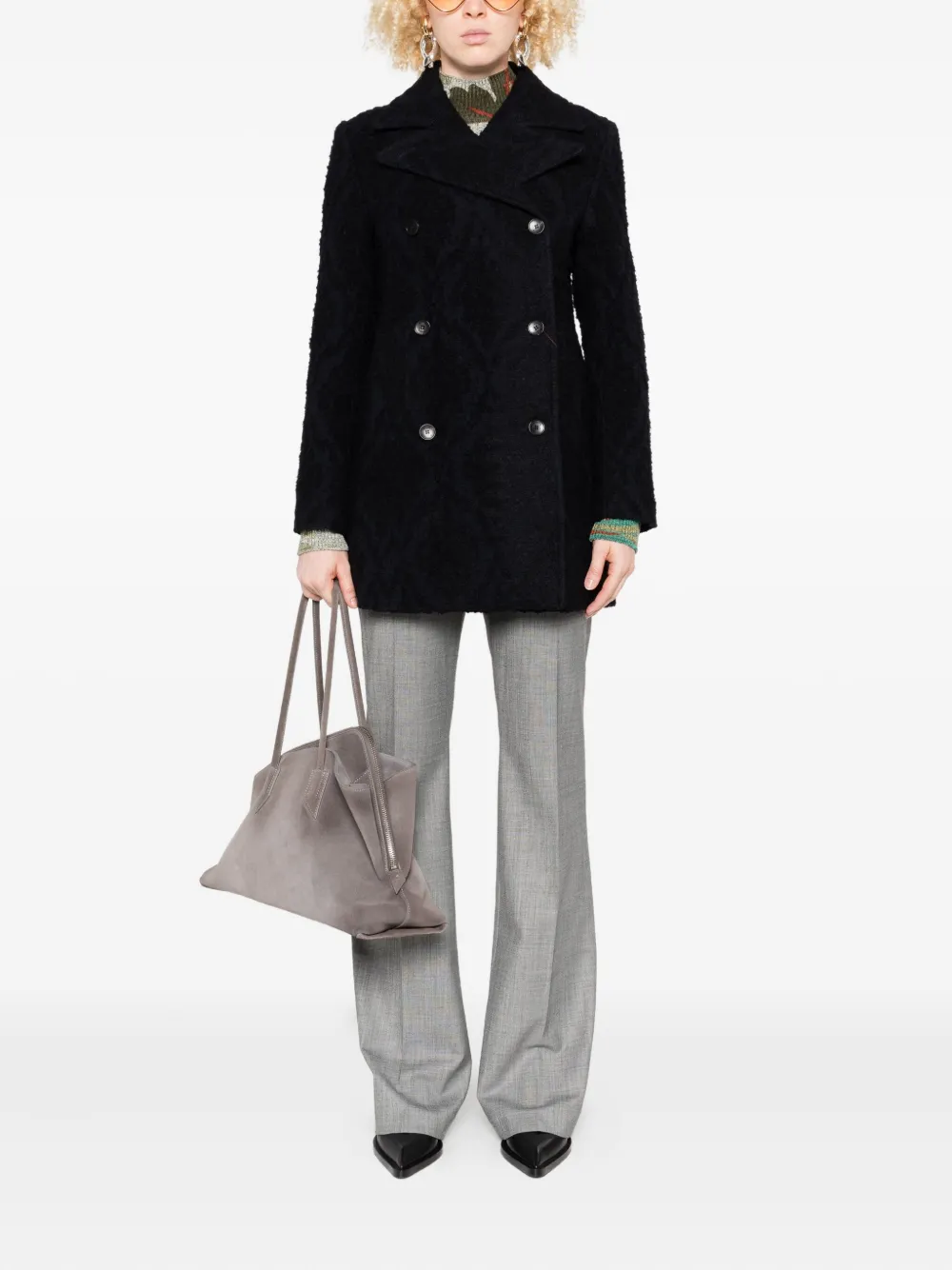 ETRO Jas met dubbele rij knopen Blauw