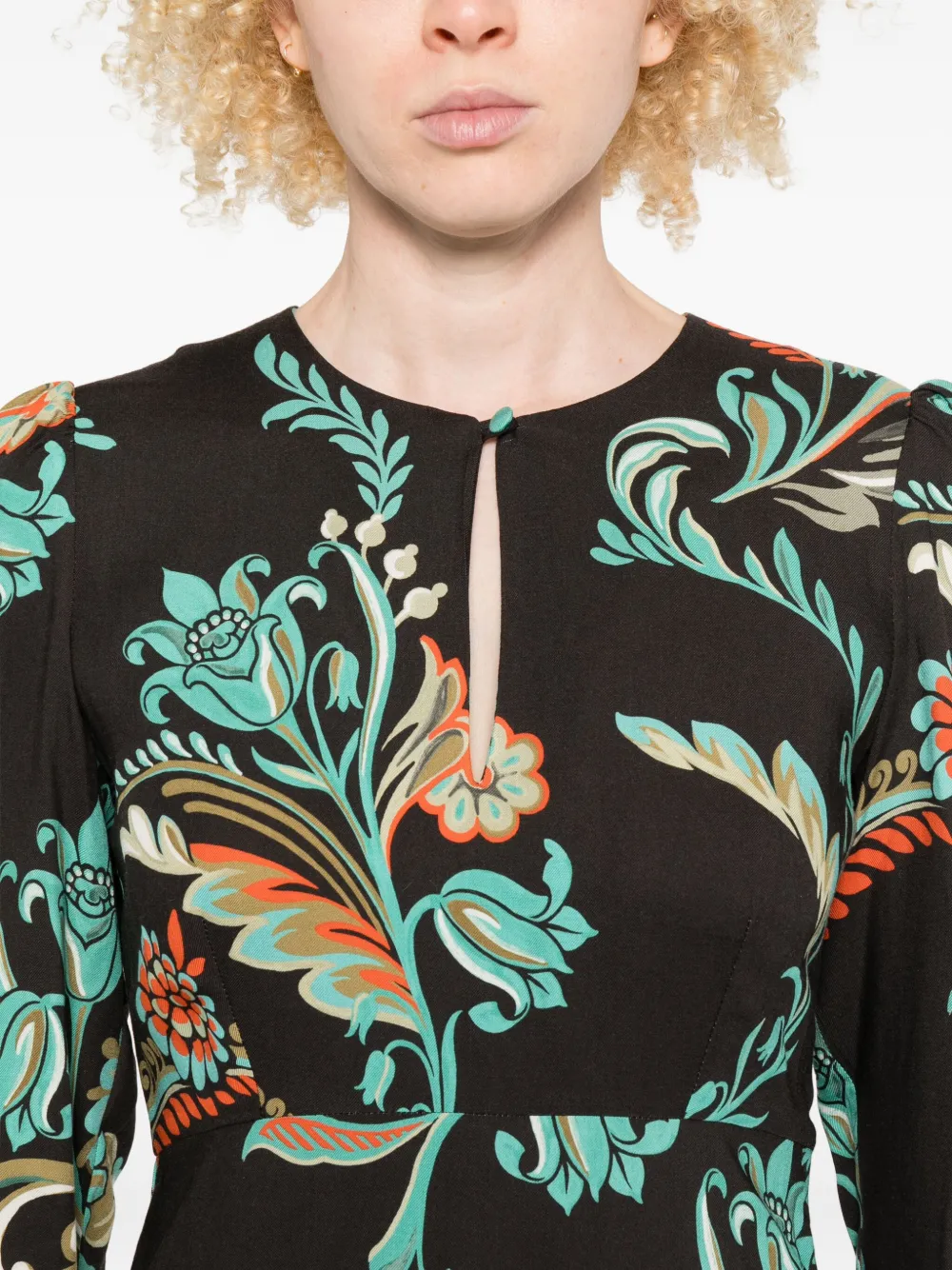 ETRO Jurk met bloemenprint Zwart