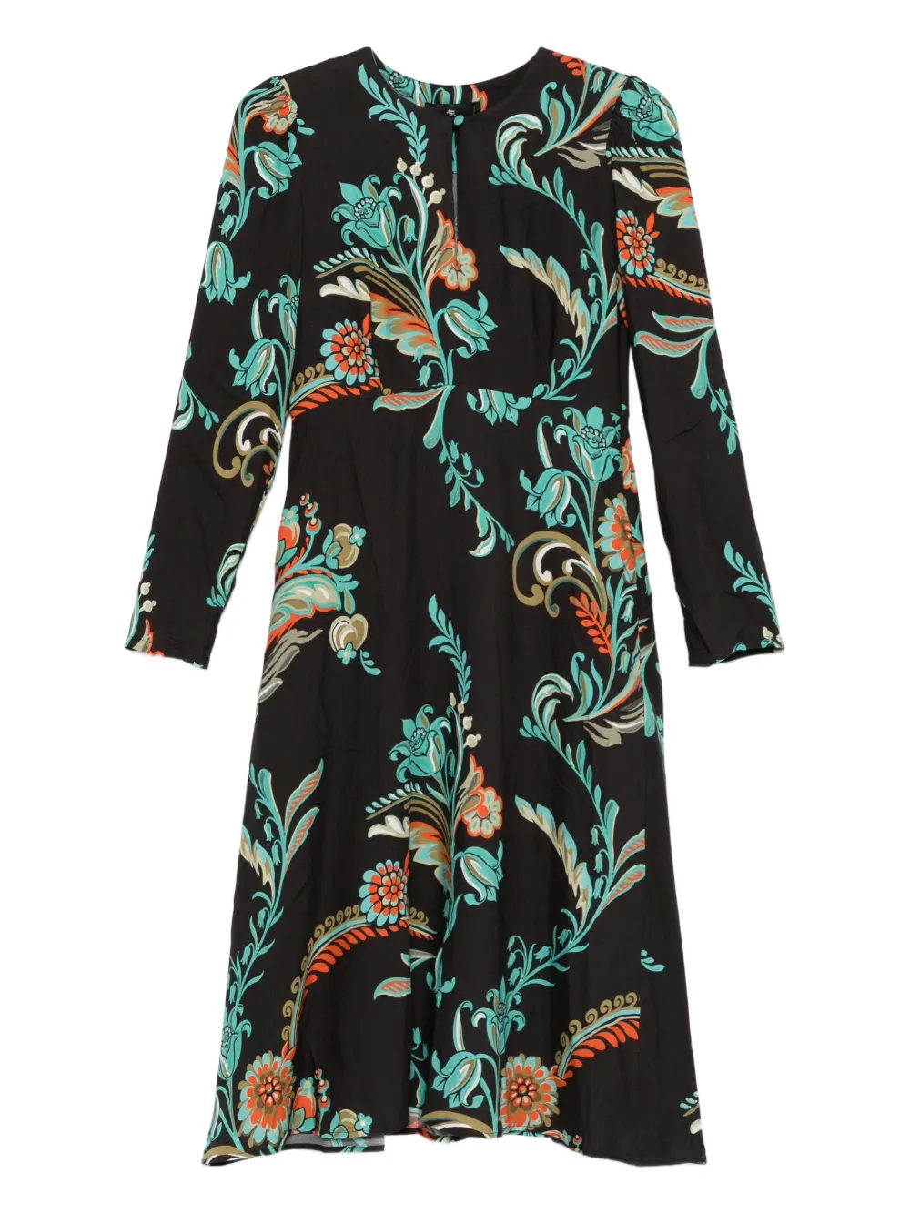 ETRO floral-print long-sleeve dress | Black | Image 1