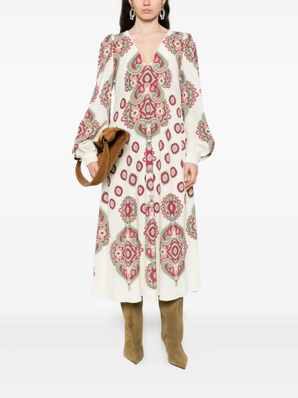 ETRO Jurk met paisley-print - Wit