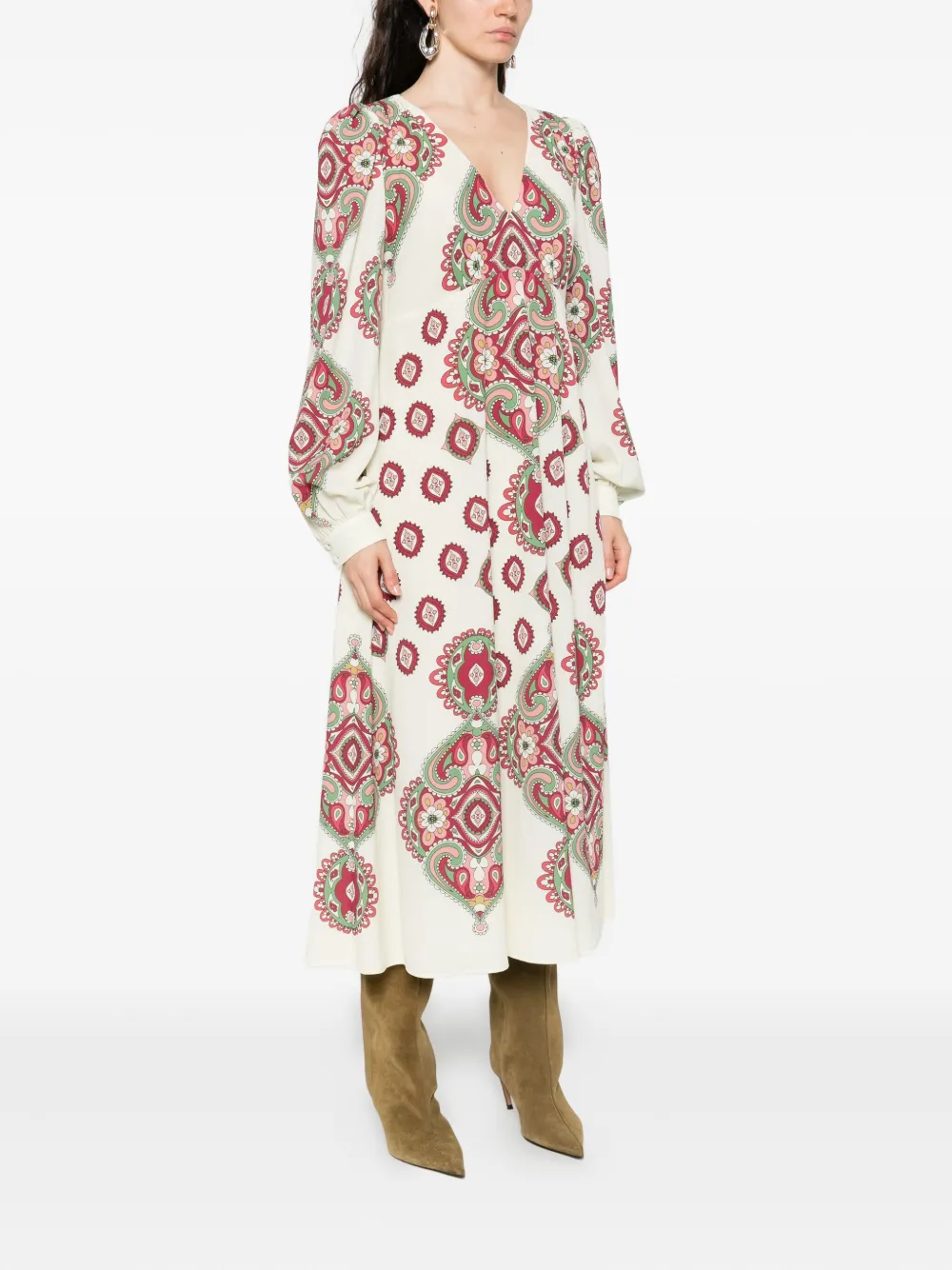 ETRO Jurk met paisley-print Wit