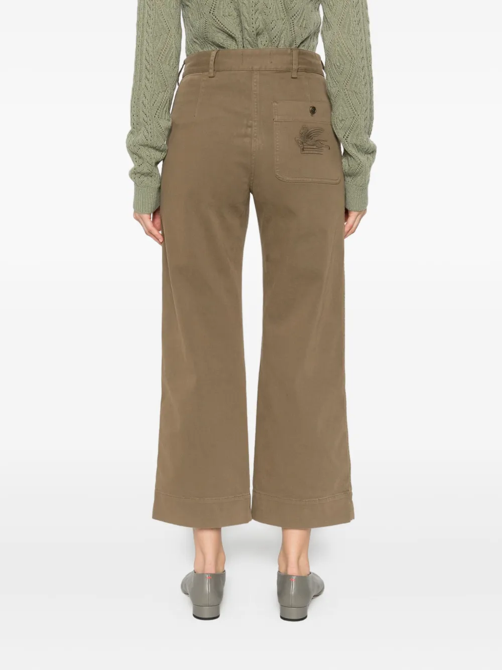 ETRO Broek met opgestikte zak Groen