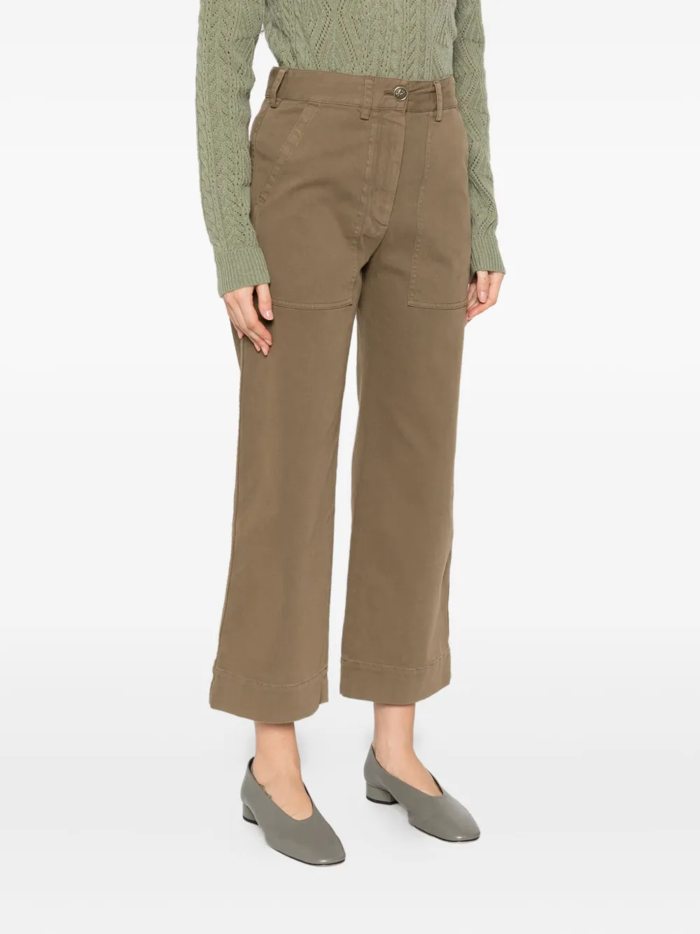 ETRO Broek met opgestikte zak Groen