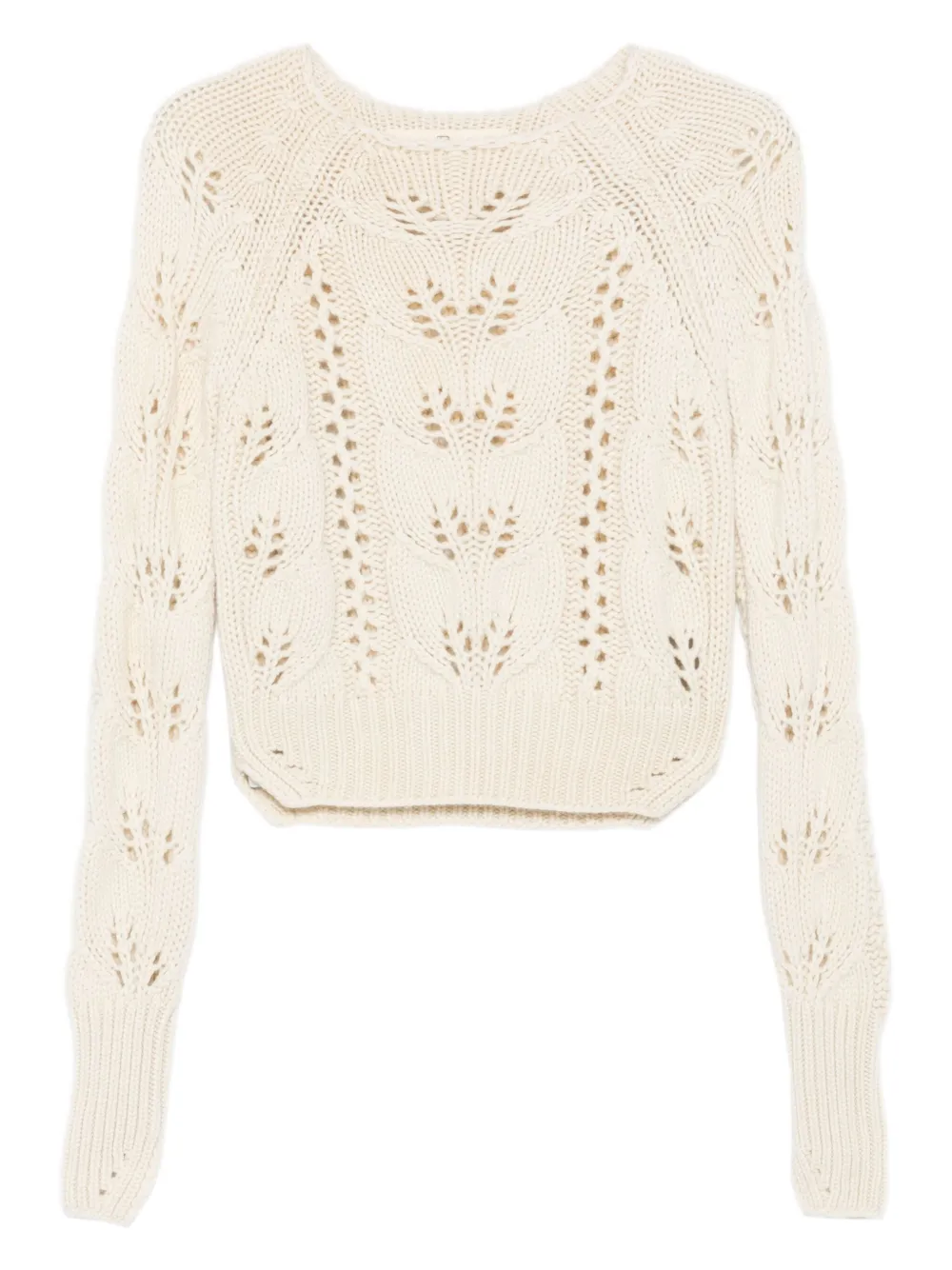 Ermanno Scervino leaf-pattern sweater | Neutrals | Image 1