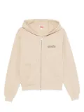 Kenzo logo-detail zip-up hoodie - Neutrals