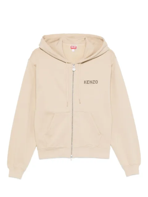 Kenzo logo-detail zip-up hoodie