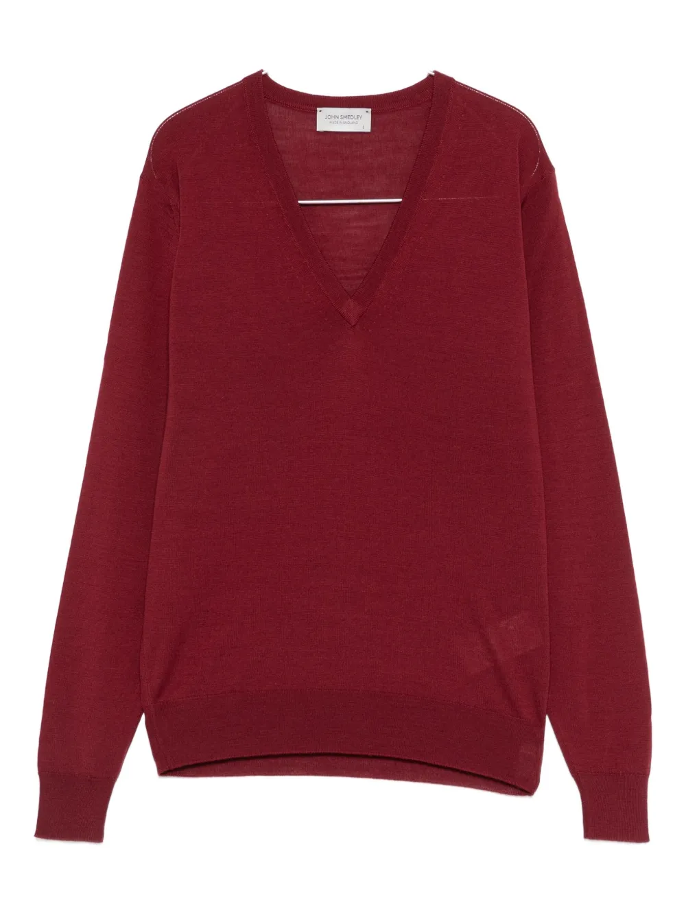 John Smedley V-neck Sweater In Red