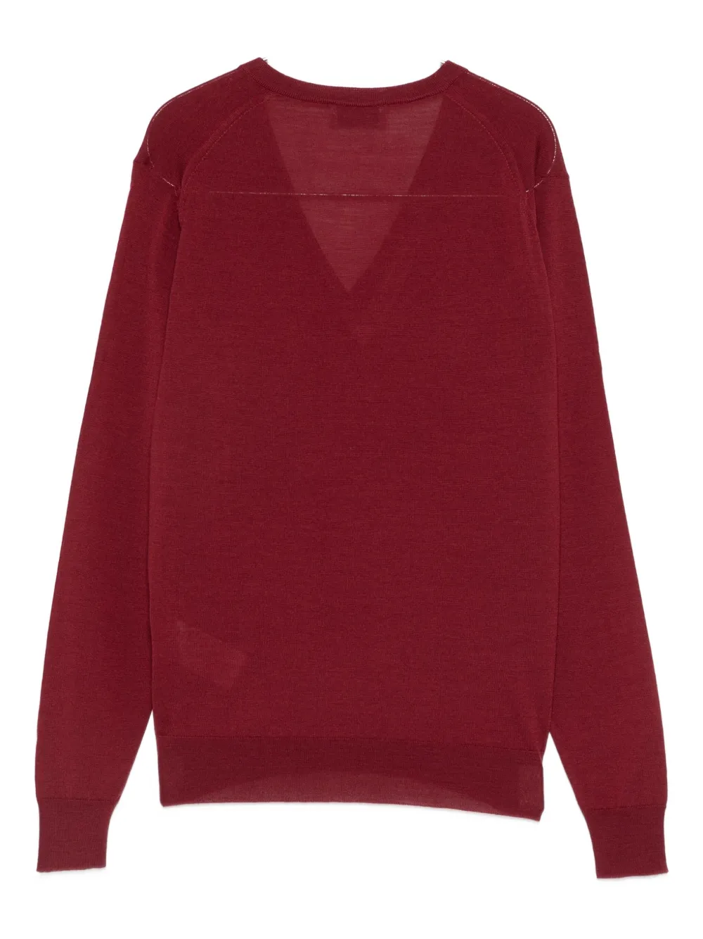 John Smedley V-neck Sweater In Red