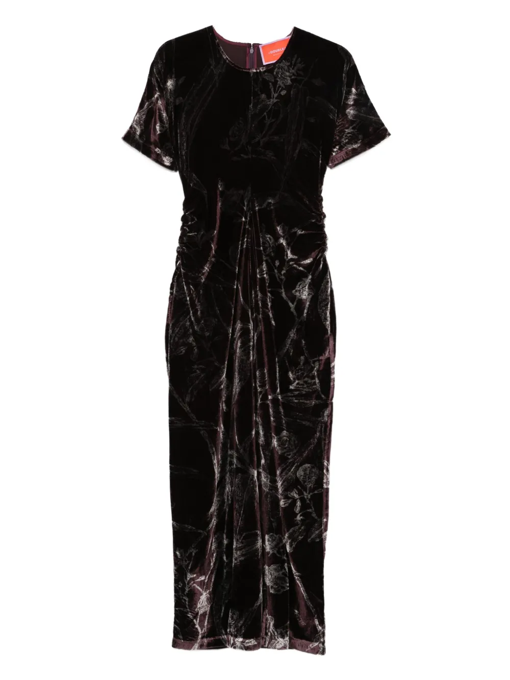 La Doublej Kleid Mit Blumen-print In Black