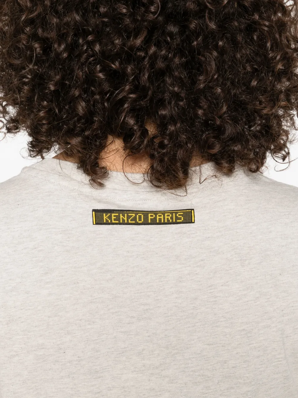 Kenzo elephant-print cotton top Grijs