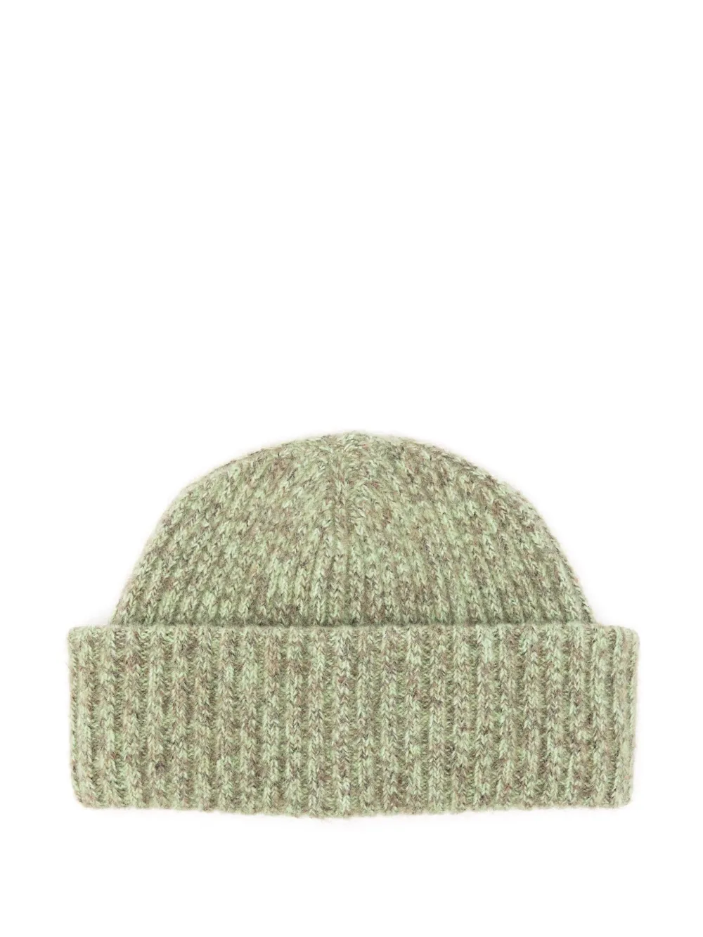 GANNI ribbed-knit beanie - Groen