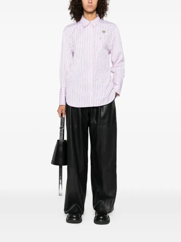 Kenzo Striped pin-detail Shirt | Pink | FARFETCH ZA