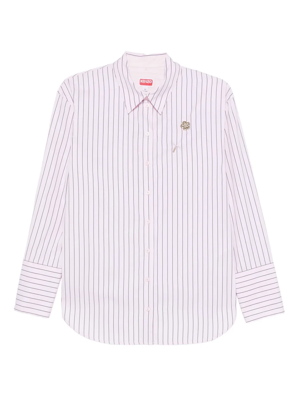 Kenzo striped pin-detail shirt Roze