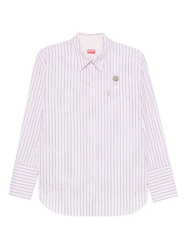 Kenzo Striped pin-detail Shirt | Pink | FARFETCH ZA