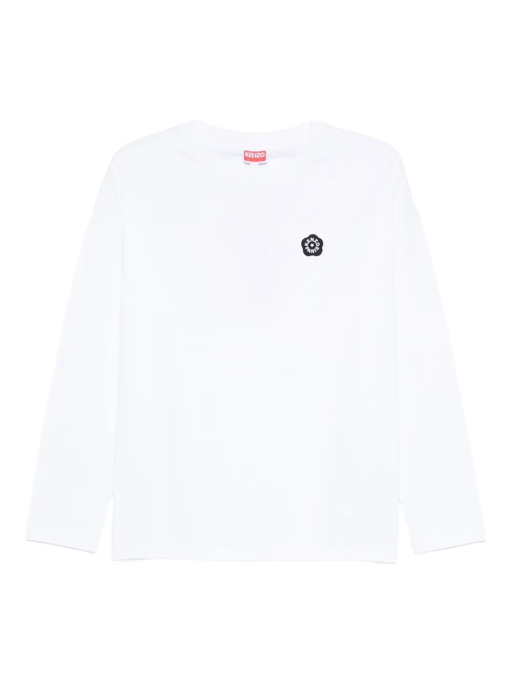 Kenzo flower-embellished long-sleeve top Wit