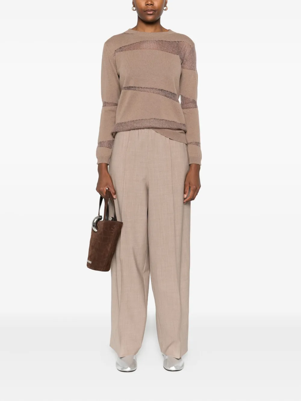 Fabiana Filippi open-knit inserts sweater | Knitted Sweaters | Image 2