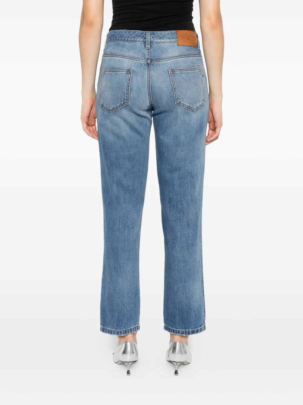 Ermanno Scervino rhinestone-embellished jeans Blauw