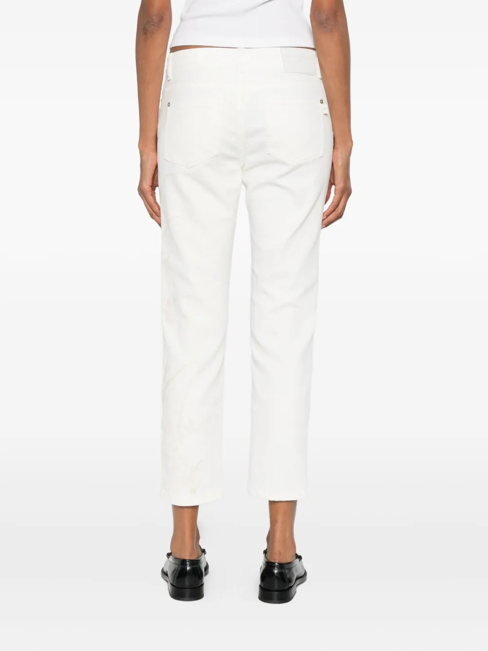 Ermanno Scervino Broek met bloemdetail Wit