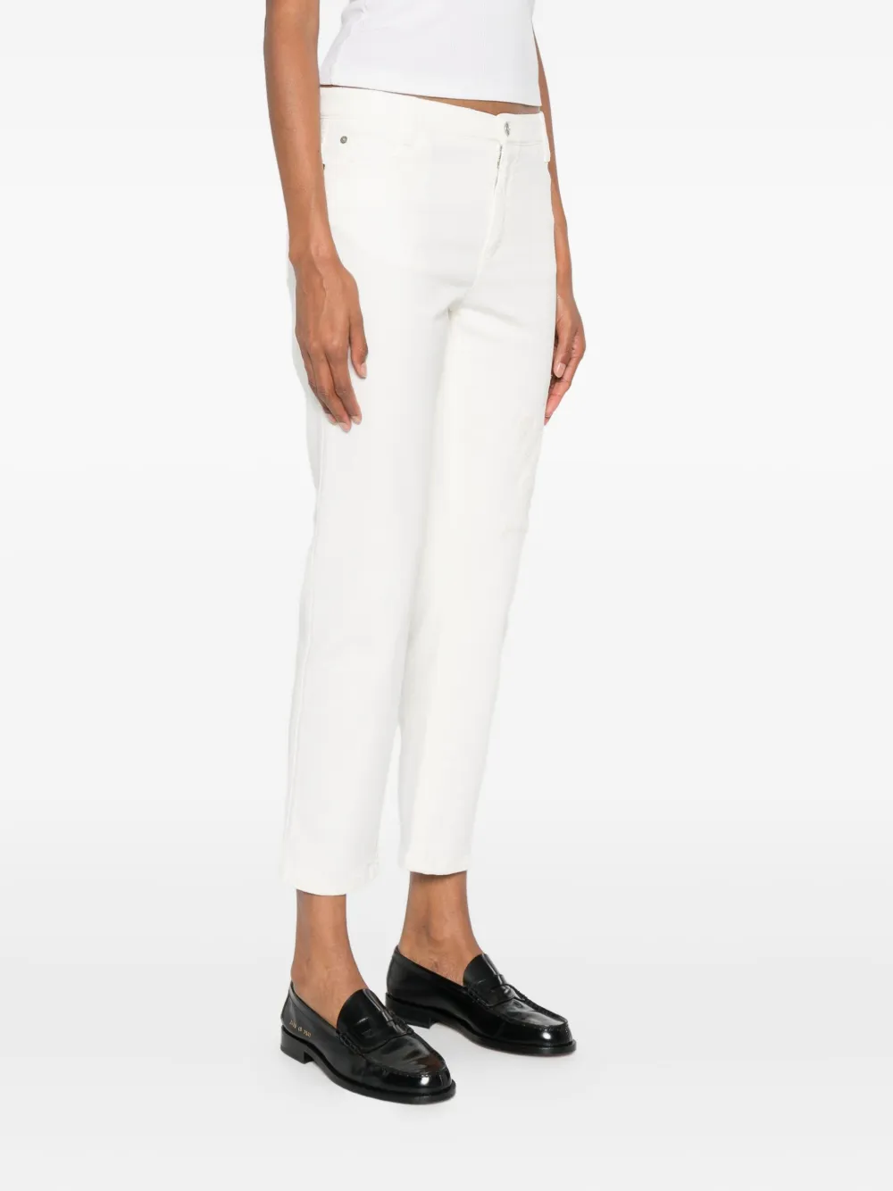 Ermanno Scervino Broek met bloemdetail Wit