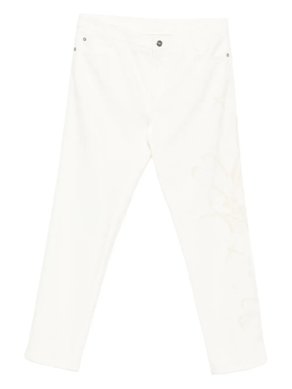 Ermanno Scervino floral-detail trousers - Bianco