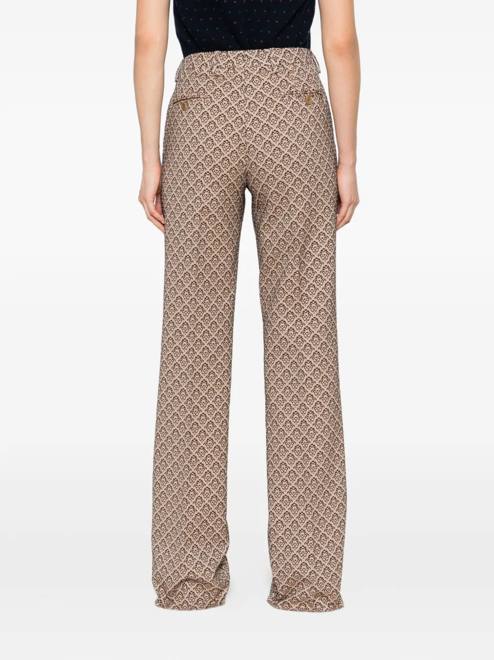 ETRO Broek met damask-patroon Beige