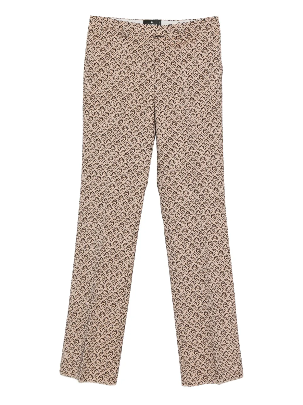 ETRO Broek met damask-patroon Beige