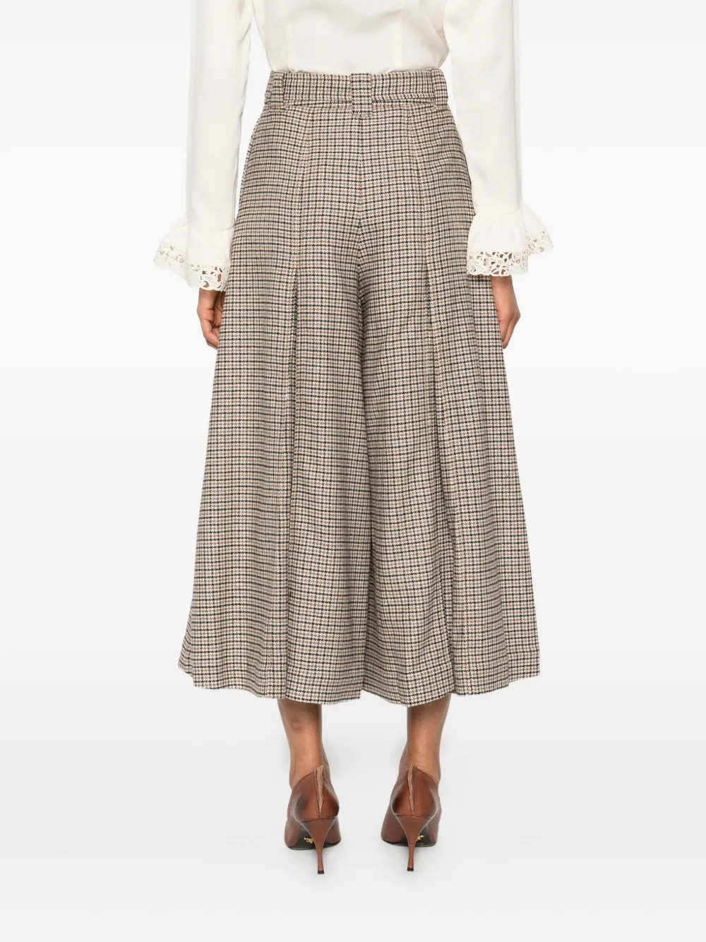Zimmermann Belted Pleated Skirt In Brown