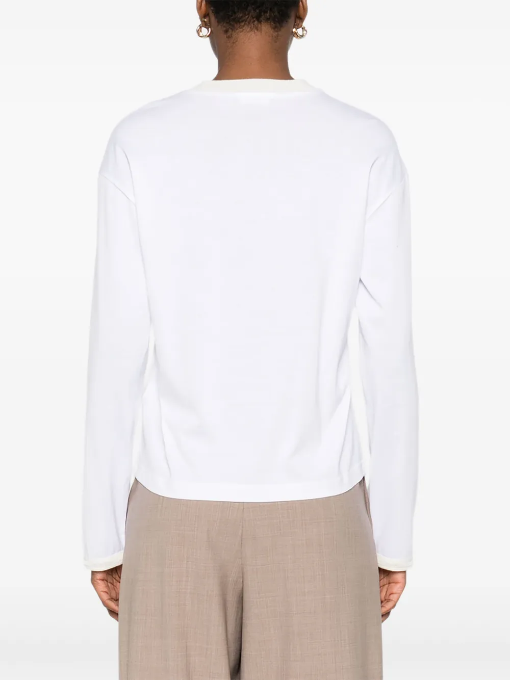 Fabiana Filippi Embellished Long-sleeve Sweater In White