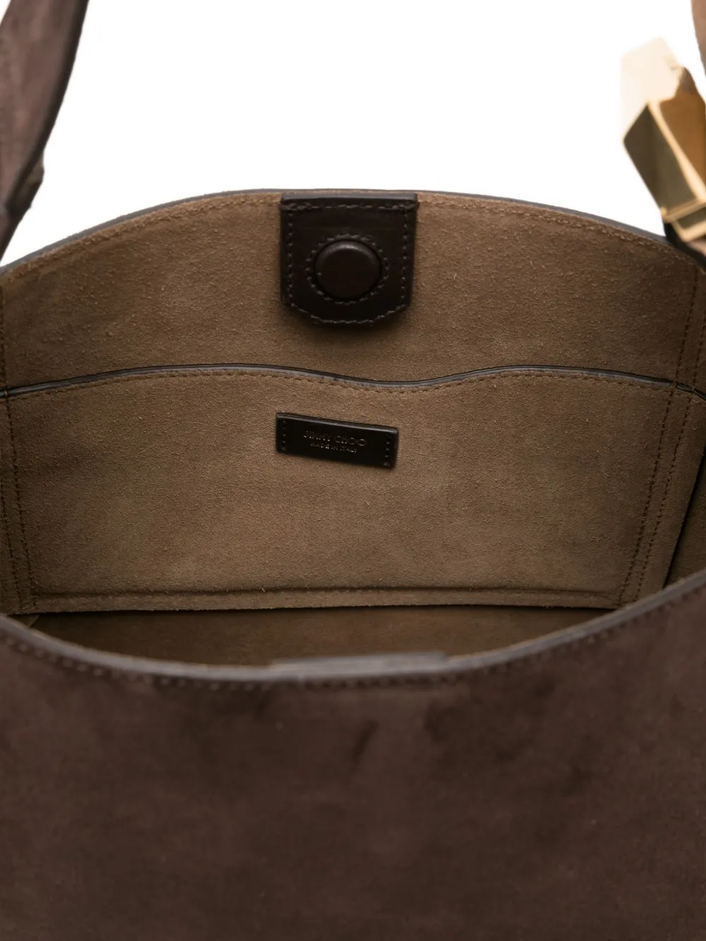 Jimmy Choo Diamond medium suède leren schoudertas Bruin