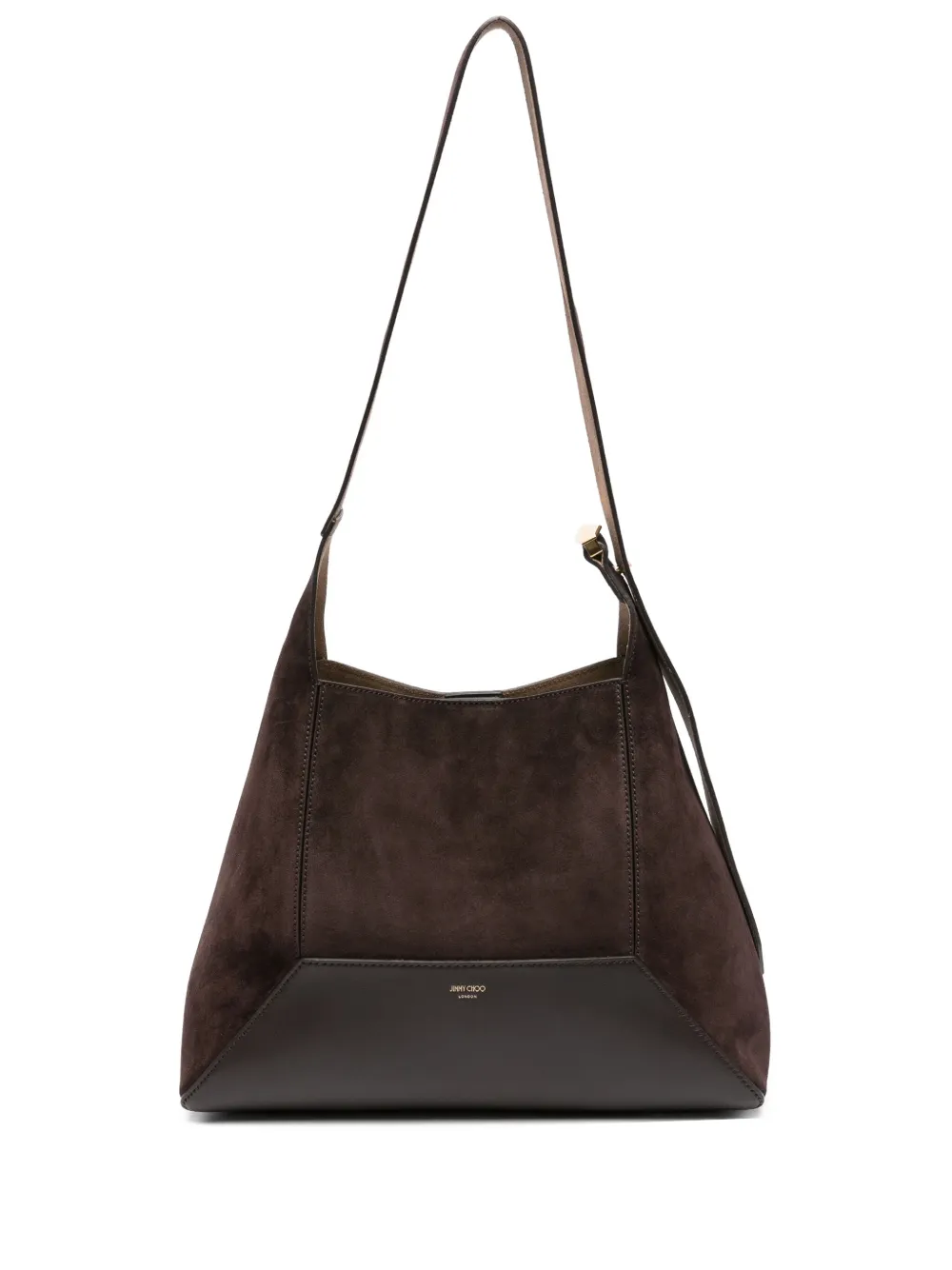 Jimmy Choo Diamond medium suède leren schoudertas Bruin