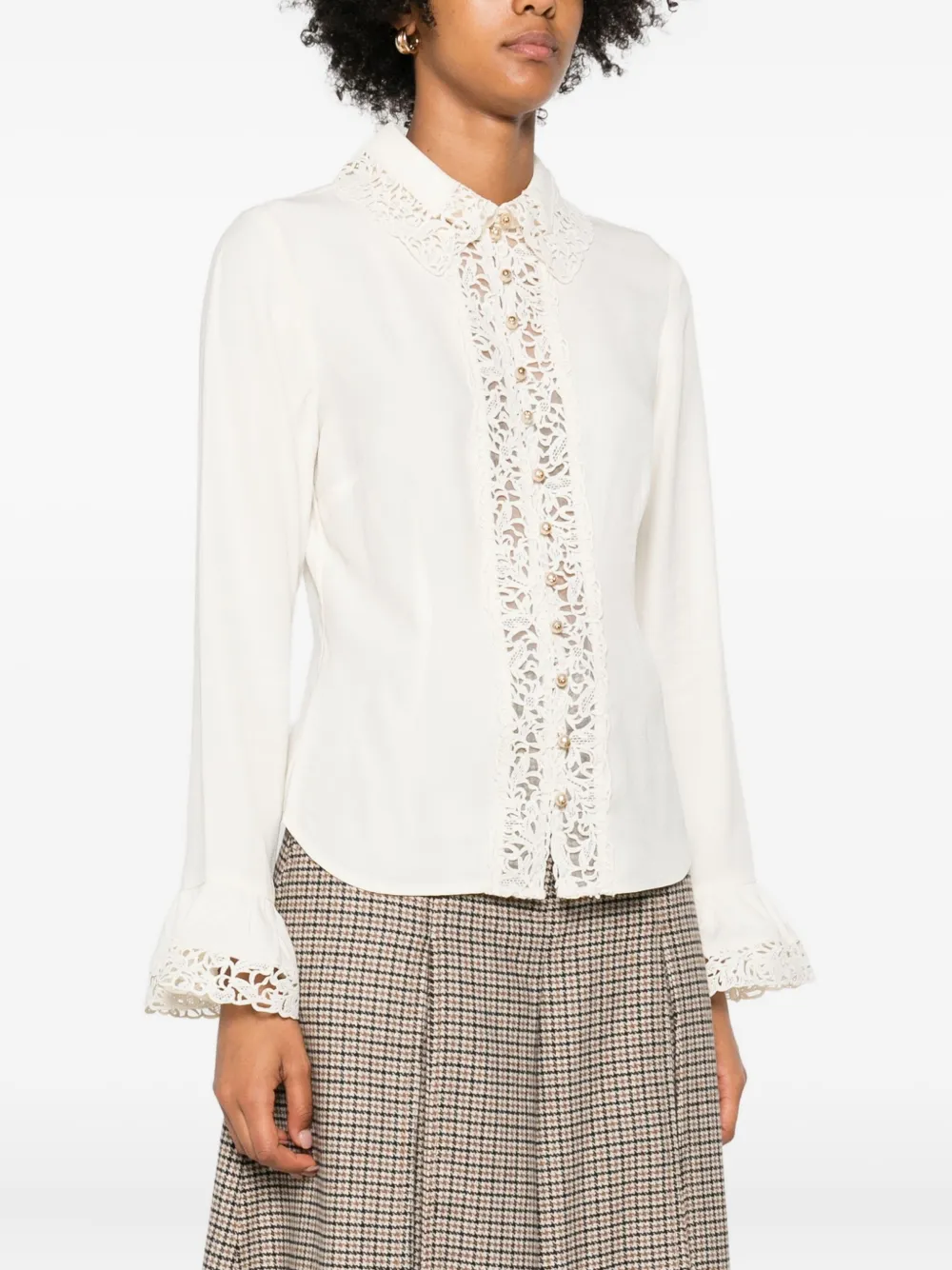 Zimmermann Lace-trimmed Blouse In White