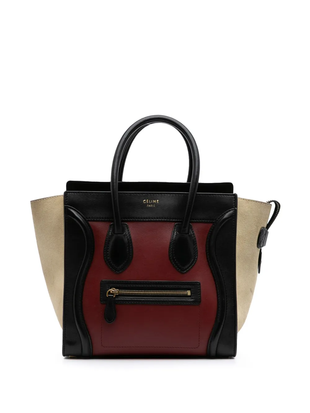 Céline Pre-Owned 2012 Micro Tricolor Luggage tote bag - レッド Céline Pre-Owned 2012 Micro Tricolor Luggage tote bag - レッド