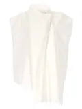 Carven draped cotton top - White