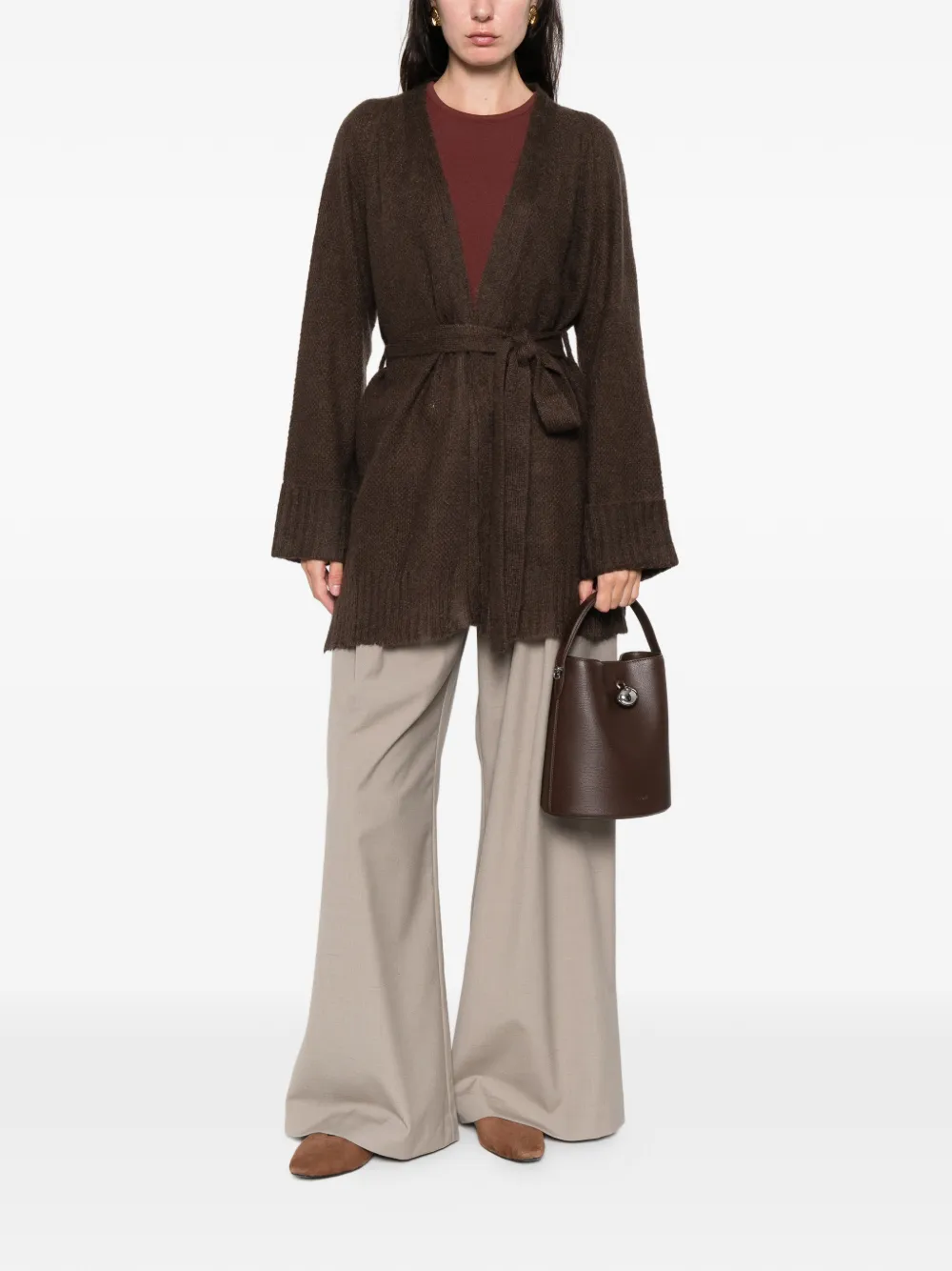 Marina Rinaldi cardigan Unito à taille ceinturée | Manteaux à simple boutonnage | Image 2