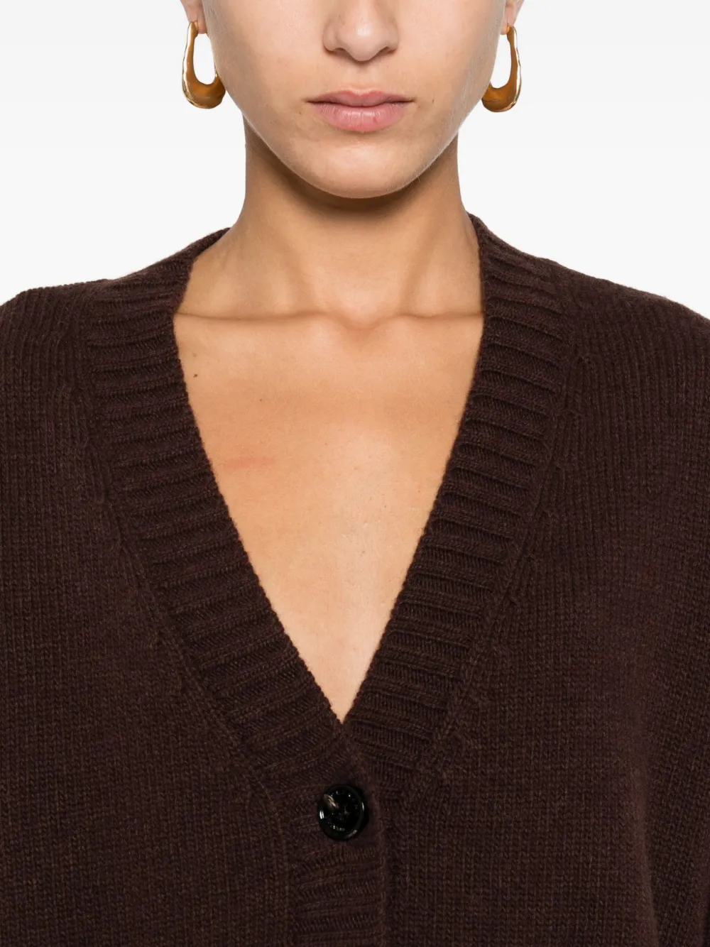 Weekend Max Mara Pocket Button Cardigan In Black
